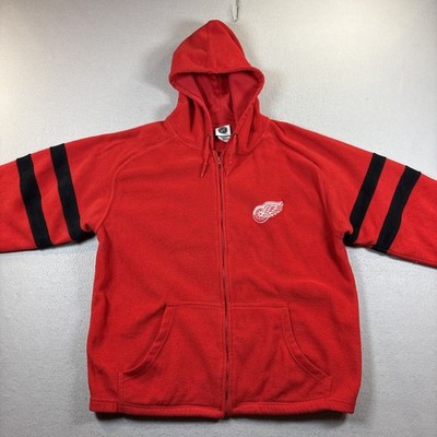 NHL Detroit Red Wings Fleece Jacket Size XLarge Full Zip Men's Hockey Hoodie