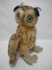 Steiff STUDIO Vintage Owl Bird Wittie all ID 13" Lifesize 16" Wingspan 1964