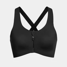 Knix Catalyst Front Zip Sports Bra Size 8 Cup Size D-DDD Band Size 40-42 Black