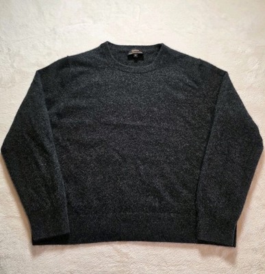 Quince 100% Mongolian Cashmere Crewneck Sweater Womens Size XL Charcoal Gray