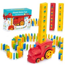 Domino Train - Domino Train for Kids, Dominos Trains Toys, 220 Domino Blocks