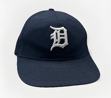 Detroit Tigers MLB Baseball Cap Navy Blue White Old English D Logo OC Sports