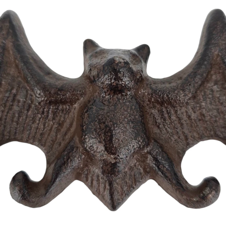 Gancho de murciélago de hierro fundido para montaje en pared - Porta llaves gótico, perchero, decoración de entrada Foto 3 de 4