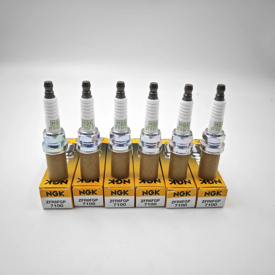 6X OEM NGK 7100 Platinum Spark Plugs #ZFR6FGP For Dodge Jeep 3.7L V6 - Изображение 3 из 4