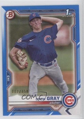 2021 Bowman Draft Blue 112/150 Drew Gray #BD-35 5n0