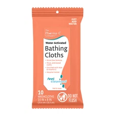Kleen Pharma-C-Wipes™ Water Activated Bathing Cloth, Rinse-Free, 10in x 8in