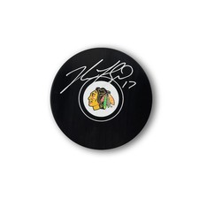 Nick Foligno Autographed Chicago Black Hawks Hockey Puck