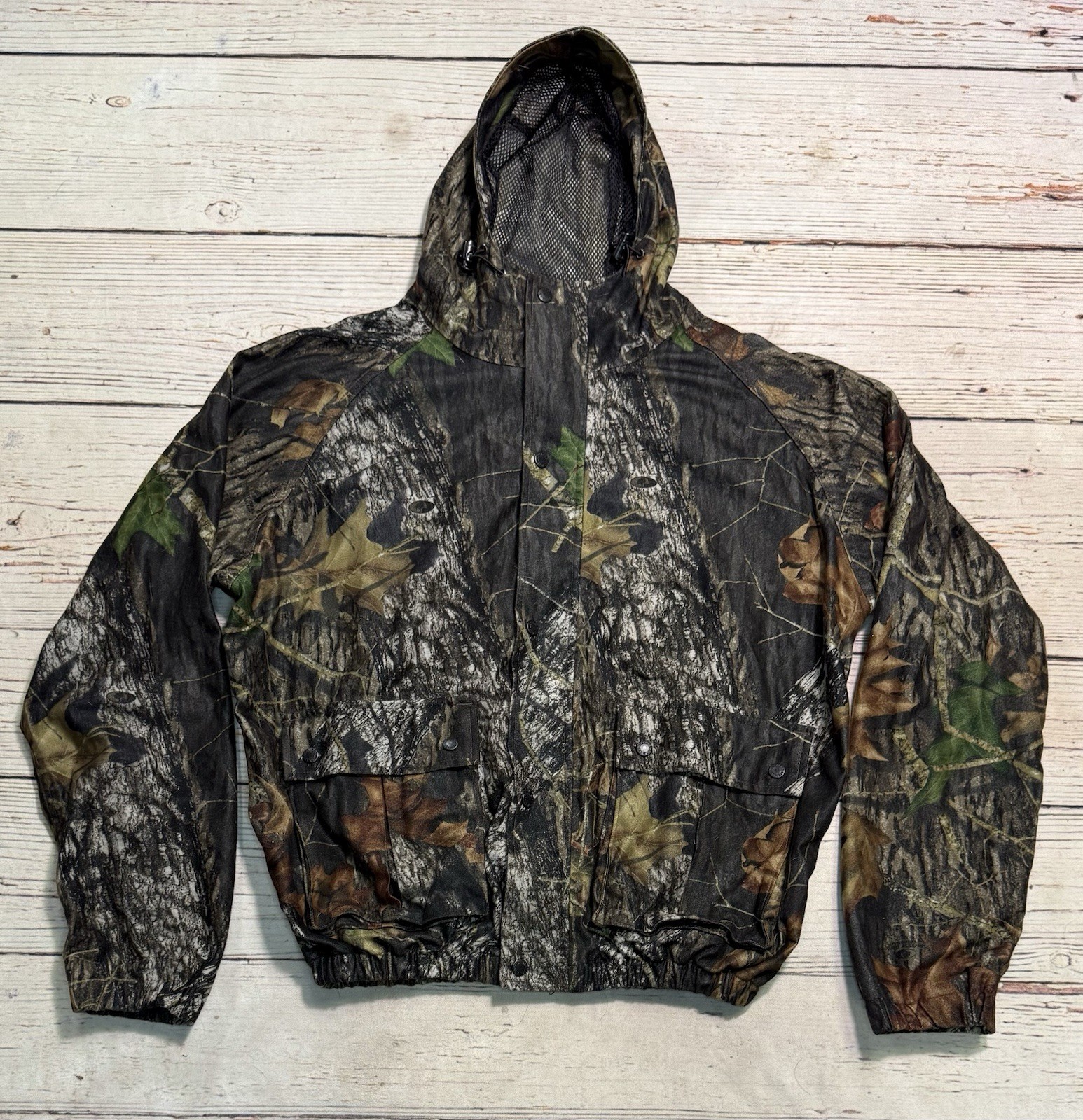 Mad Dog Gear Hunting Camouflage Mesh Lined Hooded Jacket Men’s Sz M