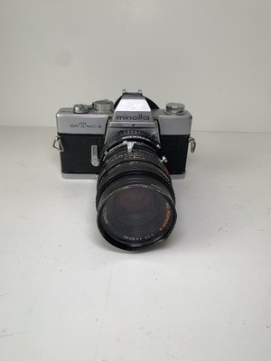 Minolta SRT MC-II 35mm SLR Film Camera with Minolta Rokkor Lens/Teleconverter