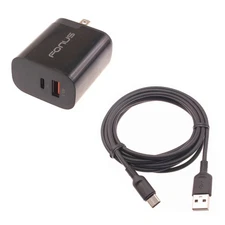 36W PD Home Charger Fast Type-C 6ft Long Cable USB-C Power for Smart Phones