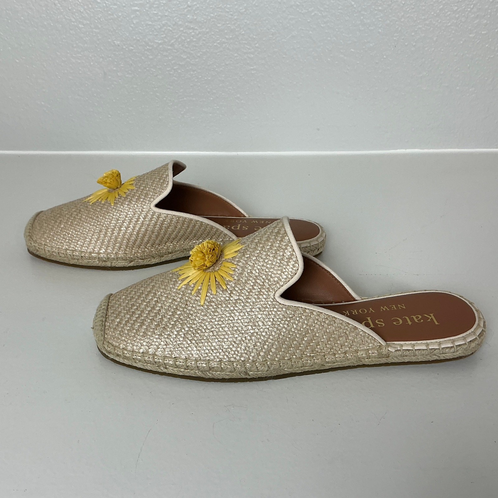 Kate Spade Women's Shoes US Size 9 Brown Raffia Straw Slip On Espadrille Slides thumbnail 4