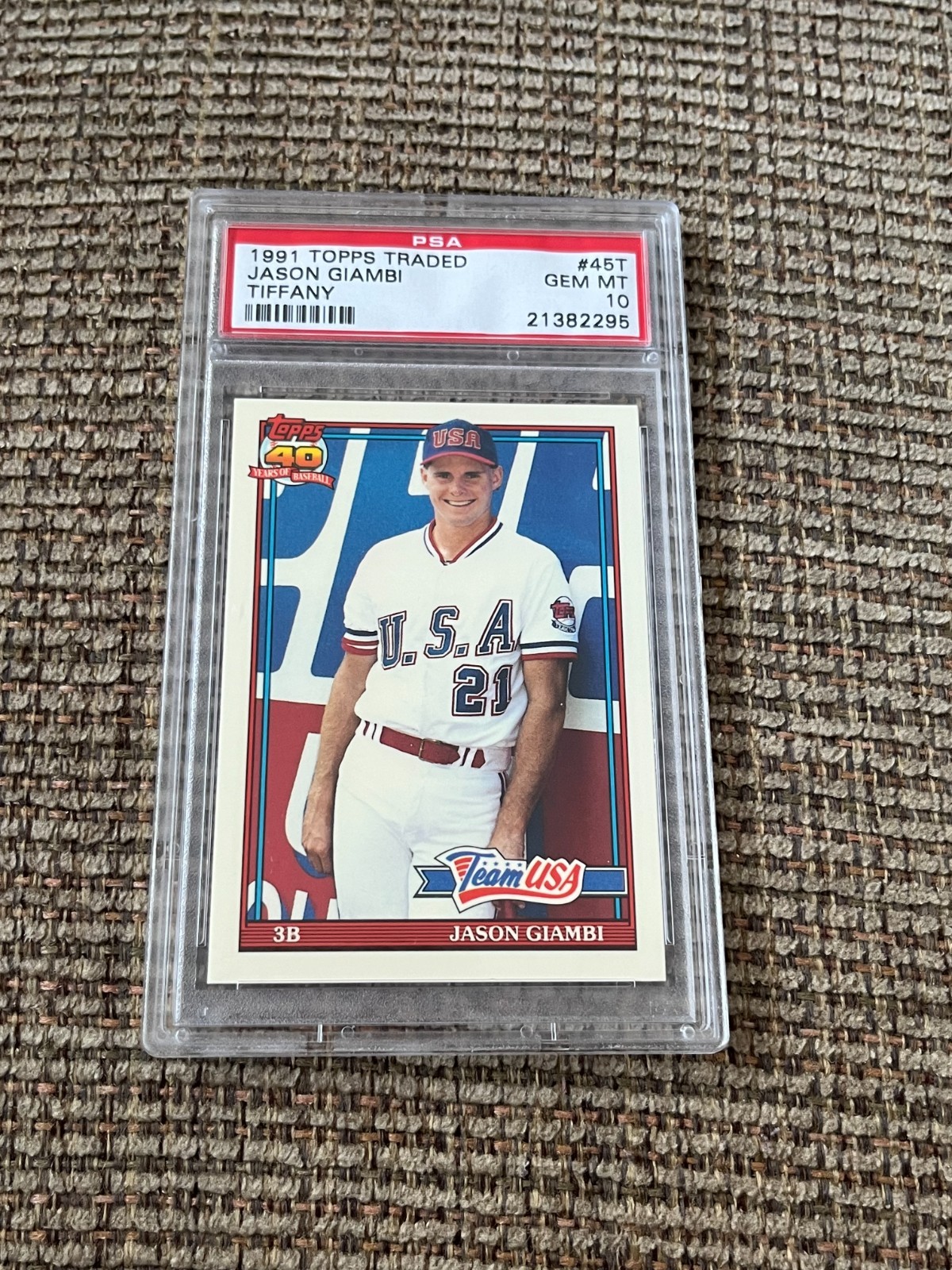 1991 Topps Traded Jason Giambi #45T Team USA Tiffany PSA 10