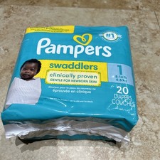 PAMPERS Swaddlers Diapers Size 1 , 20 Diapers Total