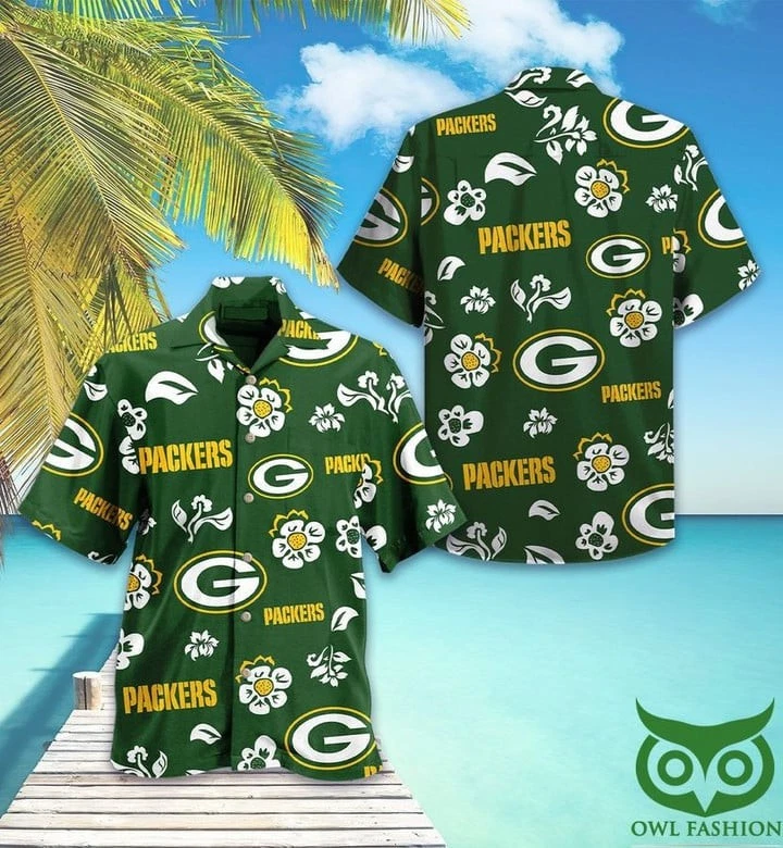 Green Bay Packers Floral Breeze Hawaiian Shirt