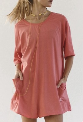 Free People FP Movement Hot Shot Tee Romper, Medium 