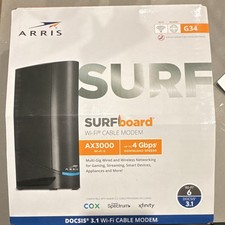ARRIS SURFboard G34 AX3000 DOCSIS 3.1 Wi-Fi 6 Cable Modem Router