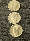[Lot Of 3) Mercury Dimes, 1917D, 1939D, 1920 Beautiful Coins, Must Have .