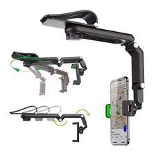 Rotatable and Retractable Car Phone Holder - 1080 Multifunction Sun Visor Uni...