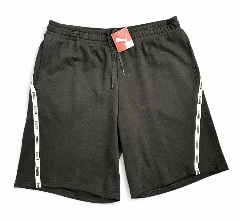 Puma Men’s Athletic Gym Shorts Micro Tape Short 848584-01 XL Cotton Blend Black