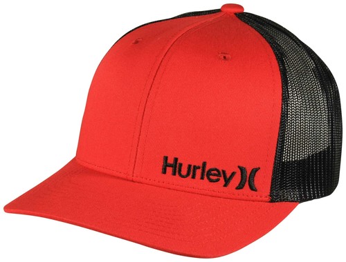 Hurley Corp Staple Trucker Hat - Red 
