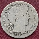 1913 P Barber Half Dollar 50c RARE Circulated #53326