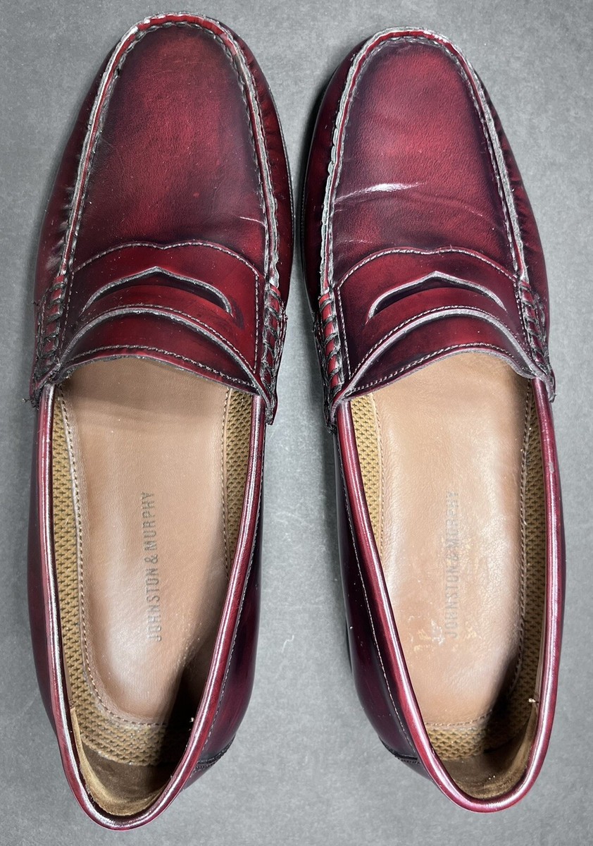 Johnston Murphy Pannell Penny Loafer Burgundy Brown Red  display picture 1