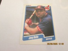 JOEY BELLE INDIANS 1990 FLEER  ROOKIE CARD #485. rookie card picture