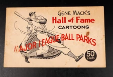 1950 Gene Mack's Hall of Fame Cartoons Major League Ball Parks, Babe Ruth
