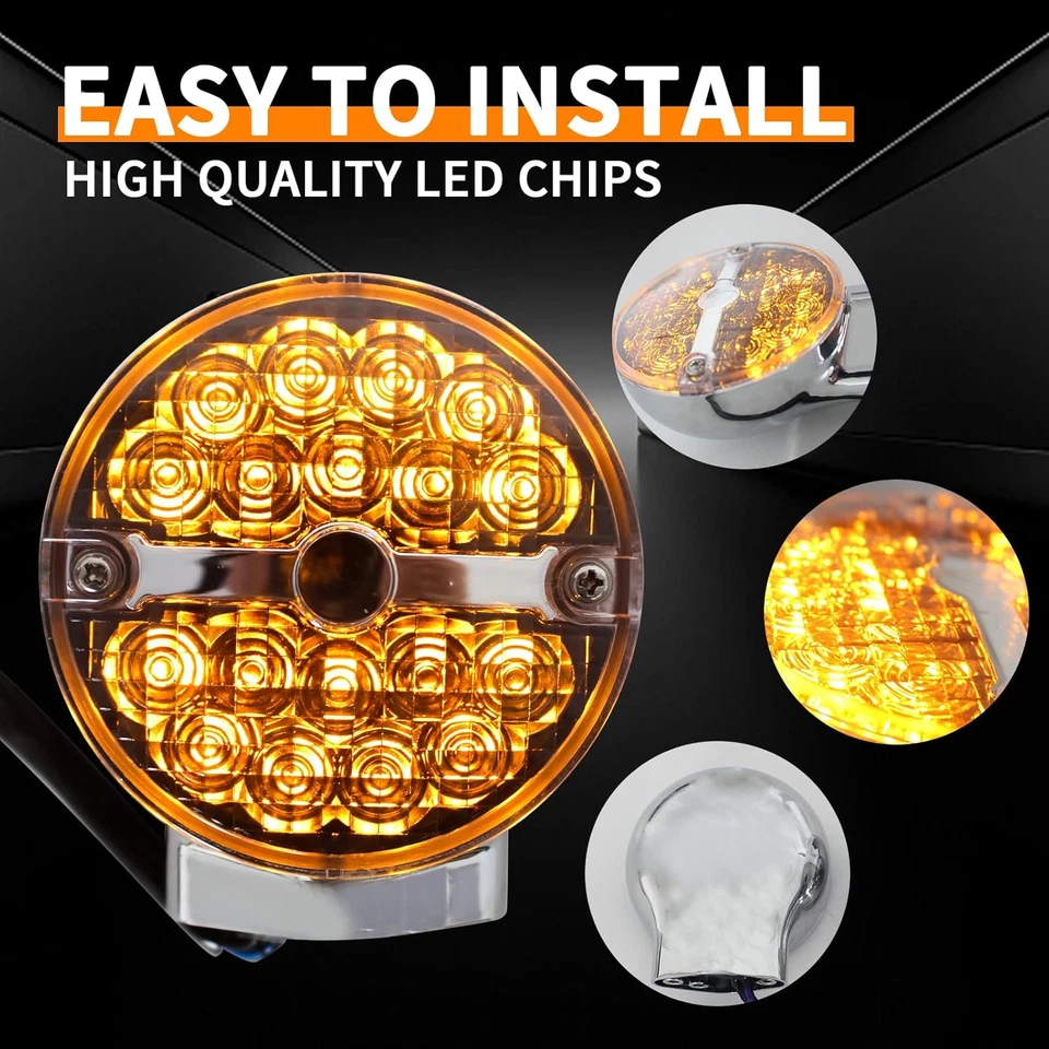 Luz de señal de giro trasera LED para Harley Road King Electra Glide Softail 1999-2023 Foto 3 de 4