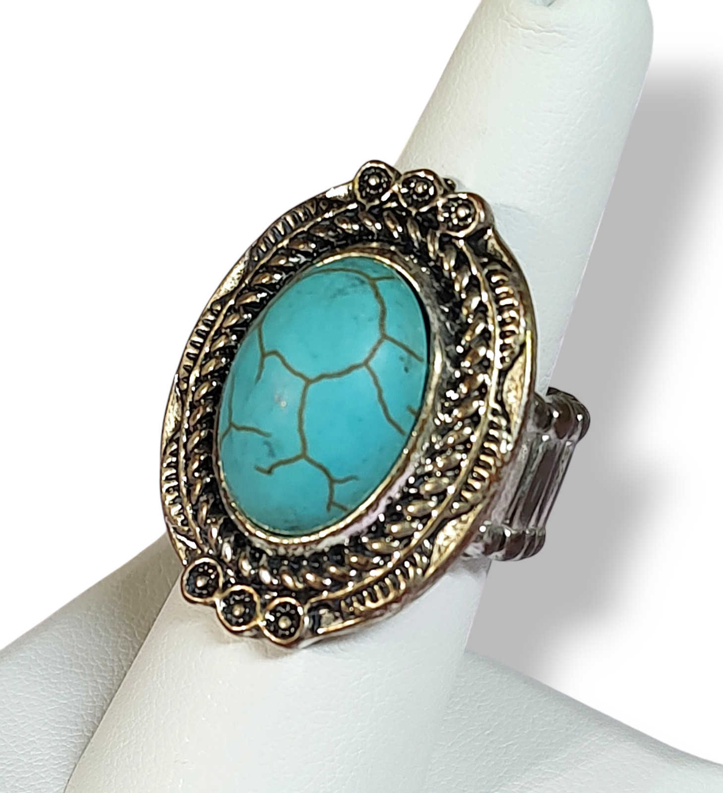 Adjustable Bali Style Blue Ring - image 2
