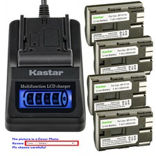 Kastar Battery LCD Quick Charger for Canon BP-511 BP-511A BP-512 CB-5L BG-E2N