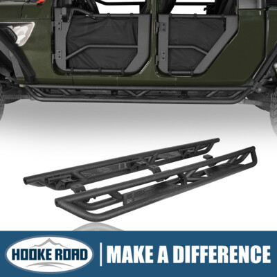 Hooke Road Steel Wide Drop Bar Side Step Tubular for 2020-2025 Jeep Gladiator JT