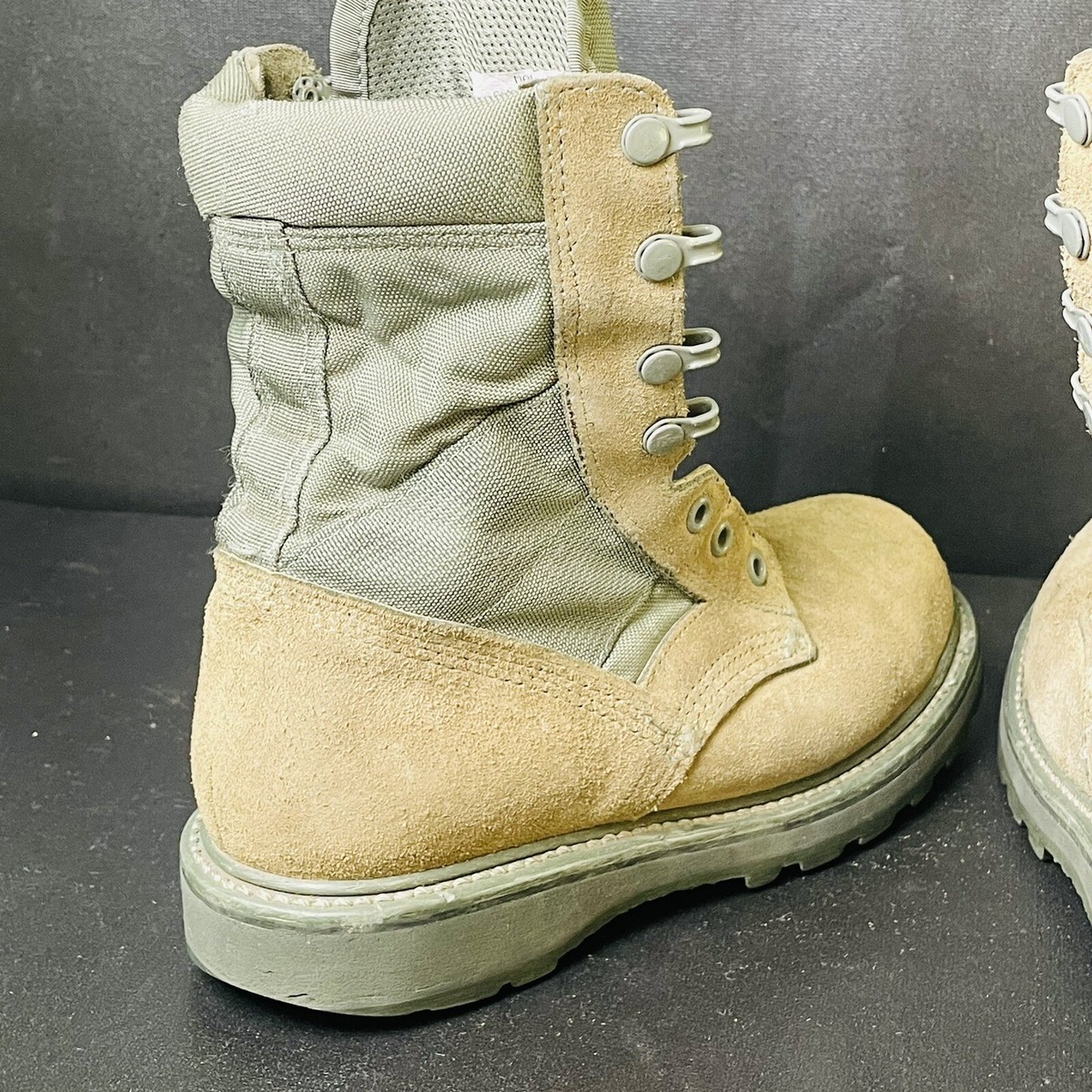 Sage Green Steel Toe Combat Boots Vibram Sole Men\'s Size 10 Terassault Sage Green Combat Boots - Size: 5.5W - Sage - New  main image 3