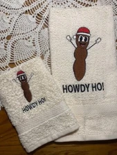 MR. HANKEY MACHINE EMBROIDERED HAND TOWEL & WASHCLOTH SET SOUTHPARK