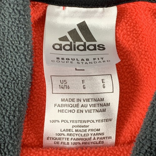 Adidas Boys Youth Hoodie XL 14-16 Red Black Color Block Pullover Sports Athletic - Picture 2 of 9