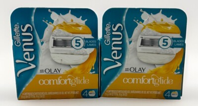 gillette venus olay comfortglide 8 total cartridges scuffed box