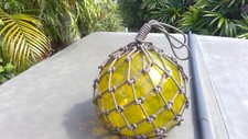 Japanese Glass Fish Floats Bright light Yellow- Large