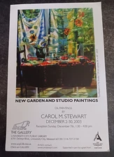 art postcard Carol M Stewart New Garden Studio paintings gallery invitation OS