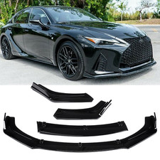 Front Bumper Lip Body Kit Spoiler Gloss Black For Lexus Is250 Is350 Is300