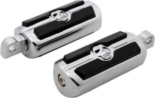 Pair Skull Foot Pegs Rest For Harley-Davidson Motorcycle Touring Male Peg Mount