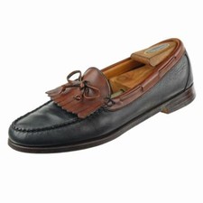 FACONNABLE Loafers Dress Shoes Sz. 10 B Kiltie Bow Made in the USA Two Tone