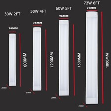 LED TUBE BATTEN LIGHT 4FT 5FT 6FT WALL LAMP GARAGE MOUNT OFFICE FOR ROOM