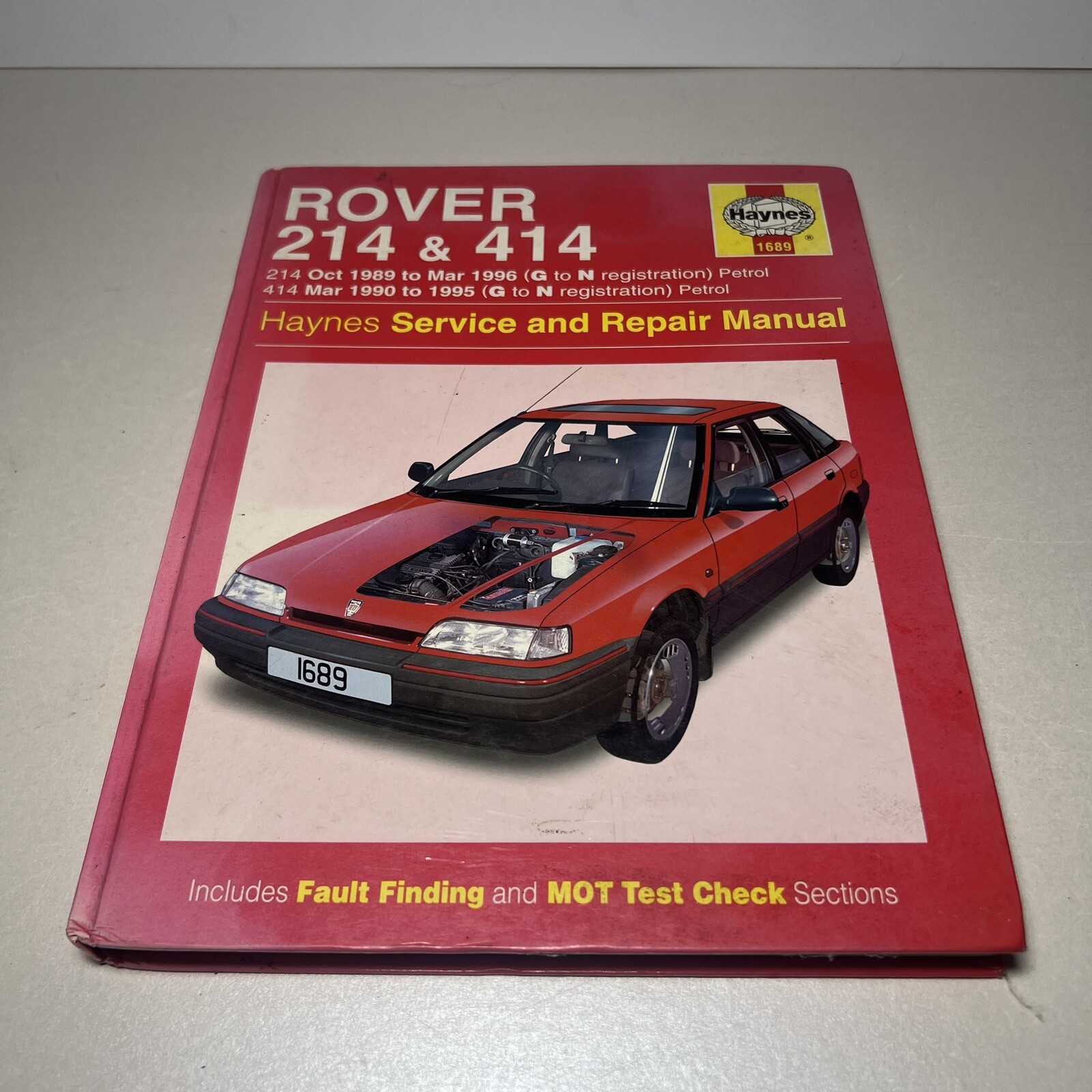 Haynes Owners Workshop Manual 1689 Rover 214 & 414 G-N Reg Petrol Hardback