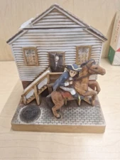 Vintage 1975 Lionstone Porcelain Paul Revere Whiskey Decanter. Ltd Ed - See Desc