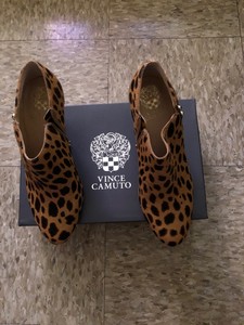 vince camuto leopard ankle boots