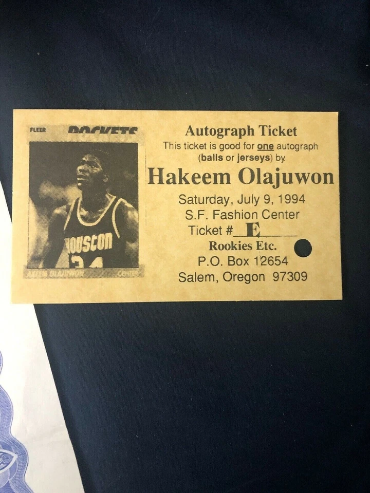 Hakeem Olajuwon autographed signed auto Spalding NBA game model basketball (JSA) - Image 2 of 2