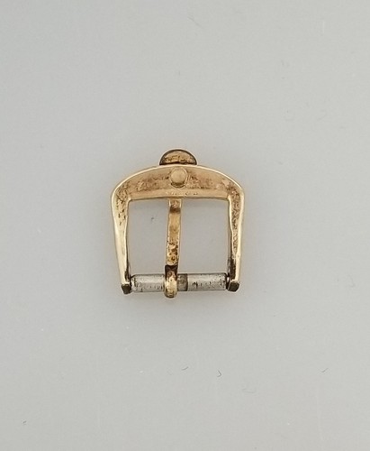 VINTAGE OMEGA LADIES GOLD P WRIST WATCH BUCKLE for LEATHER BAND – 12mm 9mm - Picture 2 of 2