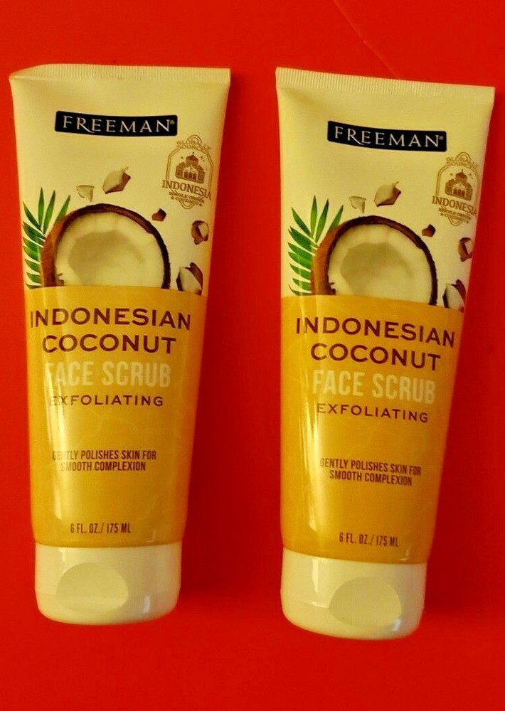2 PACK FREEMAN INDONESIAN COCONUT FACE SCRUB EXFOLIATING