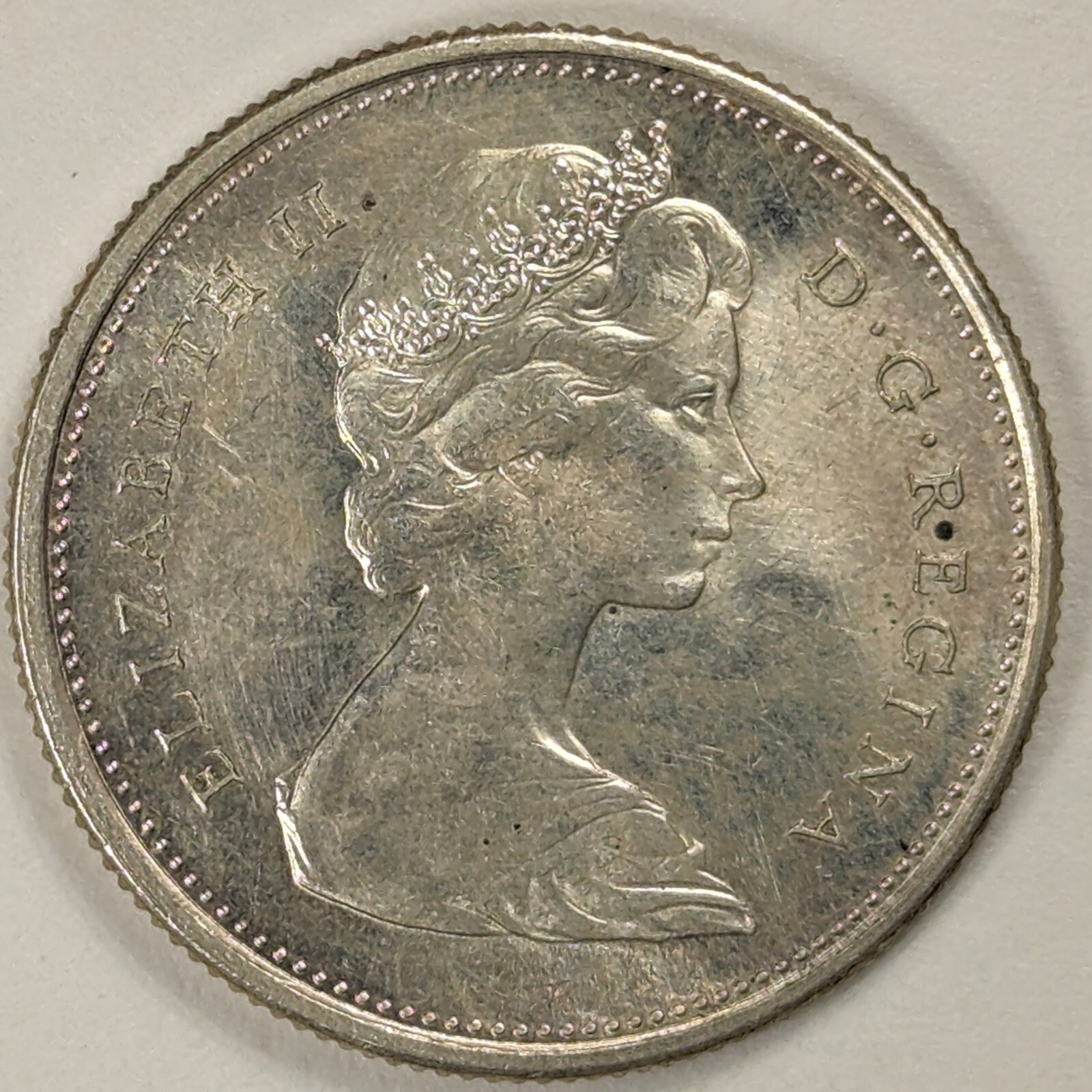 1967 Canada 25 Cents (Quarter) Bobcat (80 Silver) Coin bright, higher