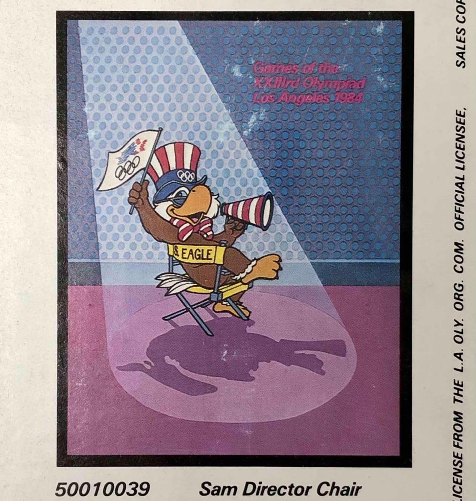 vintage 1984 Los Angeles Olympic Games 22x28 Sam the Eagle